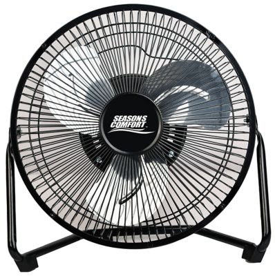 Seasons Comfort 9 in. 3-Speed High Velocity Heavy Duty Fan, All Metal Construction, 360 Degree Tilt, Cradle Base