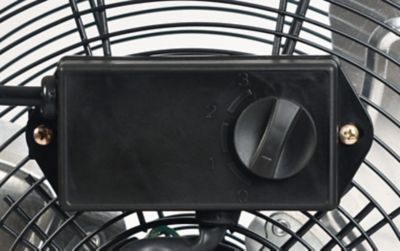 Image showing  14 in. 3-Speed High Velocity Heavy Duty Fan, All Metal Construction, 360 Degree Tilt, Cradle Base