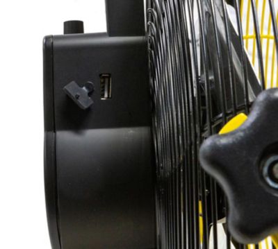 Image showing  12 in. Variable Speed Rechargeable Battery Powered High Velocity Fan, Metal Construction, 15 Hours of Use