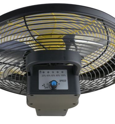 Image showing  12 in. Variable Speed Rechargeable Battery Powered High Velocity Fan, Metal Construction, 15 Hours of Use