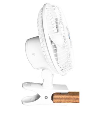Image showing  6 in. 2-Speed Combo Desk/Table Top & Clip-On Fan, Adjustable Tilt & Swivel, Coated Metal Safety Grill