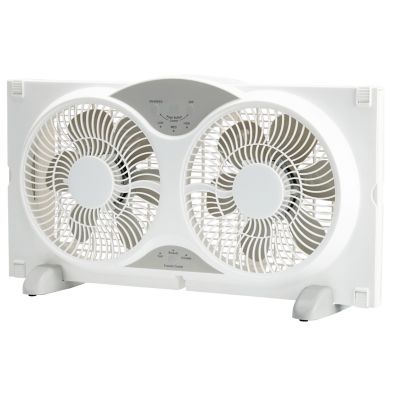 Image showing  9 in. 3-Speed Reversible Window Fan With Remote Control, Fits Windows 23.5 - 37 in.