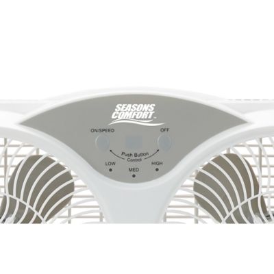 Image showing  9 in. 3-Speed Reversible Window Fan With Remote Control, Fits Windows 23.5 - 37 in.