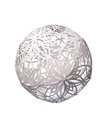 Image showing  18 in. Outdoor Solar Hanging Light, Lotus White