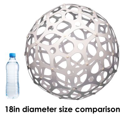 Image showing  18 in. Outdoor Solar Hanging Light, Lotus White