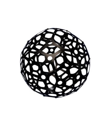 Image showing  18 in. Outdoor Solar Hanging Light, Peace Black