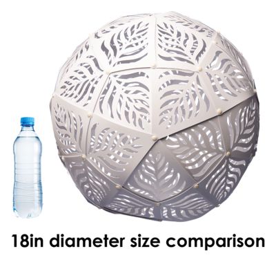 Image showing  18 in. Outdoor Solar Hanging Light, Palm White