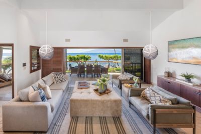 Image showing  18 in. Outdoor Solar Hanging Light, Palm White