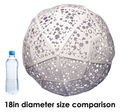 Image showing  18 in. Outdoor Solar Hanging Light, Bubble White