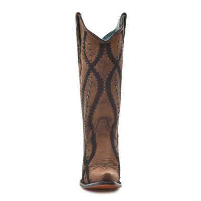 Image showing 2 th Corral Women's Embroidery with Crystals and Studs Snip Toe Cowgirl Boots