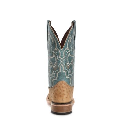 Image showing  Men's Ostrich Embroidery Wide Square Toe Boot