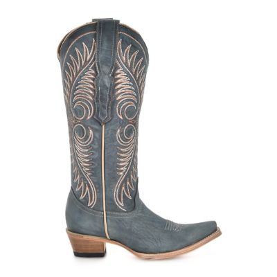 Image showing  Women's Embroidery Distressed Snip Toe Cowgirl Boot