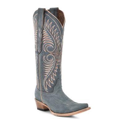 Circle G Women's Embroidery Distressed Snip Toe Cowgirl Boot