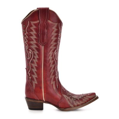 Image showing  Women's Embroidery and Studs Snip Toe Cowgirl Boots