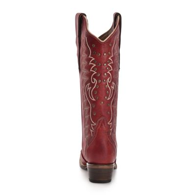 Image showing  Women's Embroidery and Studs Snip Toe Cowgirl Boots