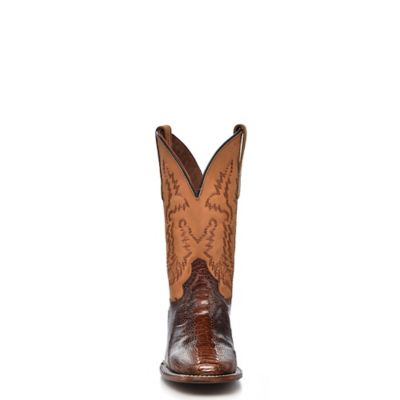 Image showing 2 th Circle G Men's Ostrich Leg Embroidery Wide Square Toe Boot