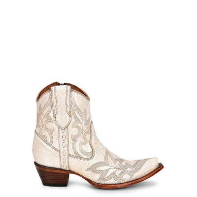 Image showing  Women's Embroidery and Zipper Snip Toe Ankle Boot