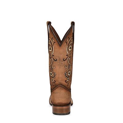 Image showing  Women's Floral Embroidery Square Toe Cowgirl Boots