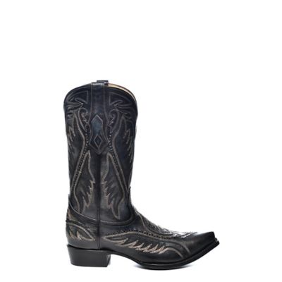 Image showing  Men's Woven Detail with Embroidery Snip Toe Cowboy Boot