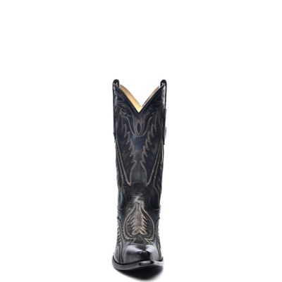 Image showing  Men's Woven Detail with Embroidery Snip Toe Cowboy Boot
