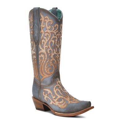 Corral Women's Overlay with Crystals Snip Toe Cowgirl Boot