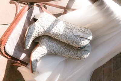 Image showing 5 th Corral Women's Glitter Overlay and Embroidery Triad Snip Toe Cowgirl Boot