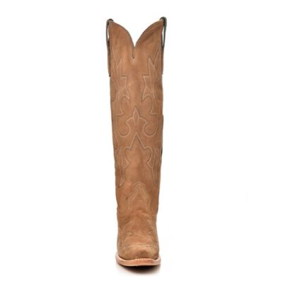 Image showing  Women's Embroidery Suede Tall Top Snip Toe Cowgirl Boot