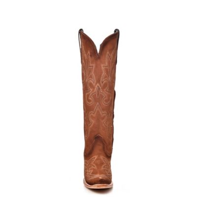 Image showing  Women's Embroidery Suede Tall Top Snip Toe Cowgirl Boot
