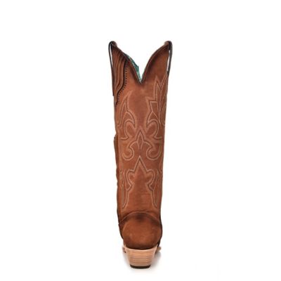 Image showing  Women's Embroidery Suede Tall Top Snip Toe Cowgirl Boot