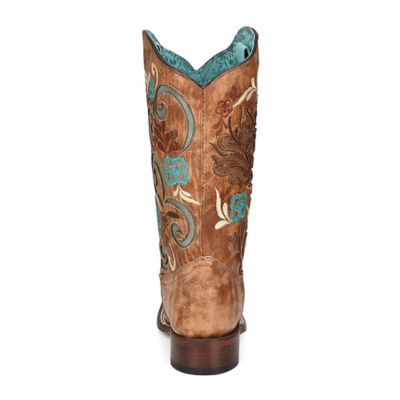 Image showing 3 th Corral Women's Iridescent Horse Inlay and Embroidery Square Toe Cowgirl Boot