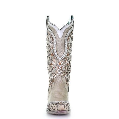 Image showing 2 th Corral Women's Overlay Embroidery Studs and Crystals Boot