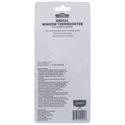 Image showing  Digital Window Thermometer with Humidity Sensor