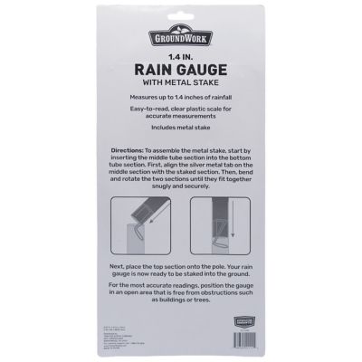 Image showing  1.4 in. Rain Gauge with Metal Stake