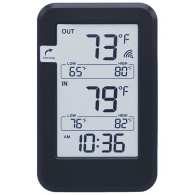 GroundWork Wireless Indoor/Outdoor Thermometer with Clock