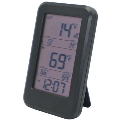 Image showing  Wireless Indoor/Outdoor Thermometer with Clock