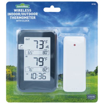 Image showing 5 th GroundWork Wireless Indoor/Outdoor Thermometer with Clock