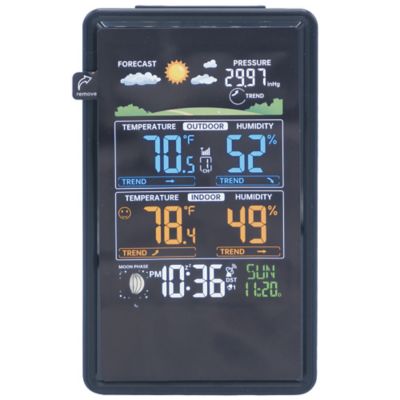 GroundWork Indoor/Outdoor Wireless Weather Station with Color Display