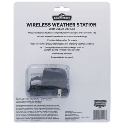Image showing  Indoor/Outdoor Wireless Weather Station with Color Display
