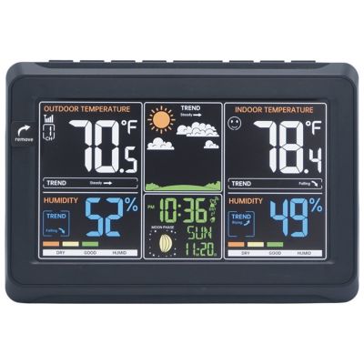 GroundWork Indoor/Outdoor Wireless Weather Station with Jumbo Color Display
