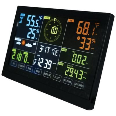 Image showing  Indoor/Outdoor 7-in-1 Wireless Weather Station with Large Color Display