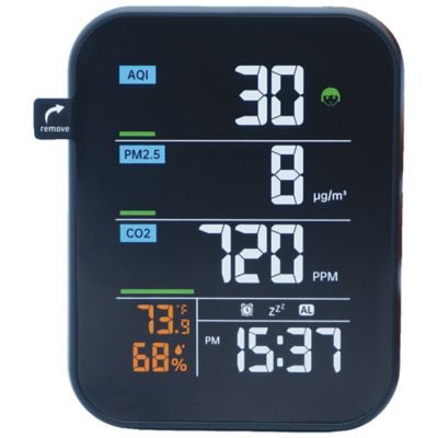 GroundWork Professional Indoor Air Quality Monitor with Clock
