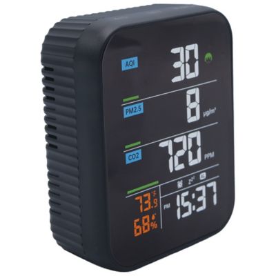 Image showing  Professional Indoor Air Quality Monitor with Clock