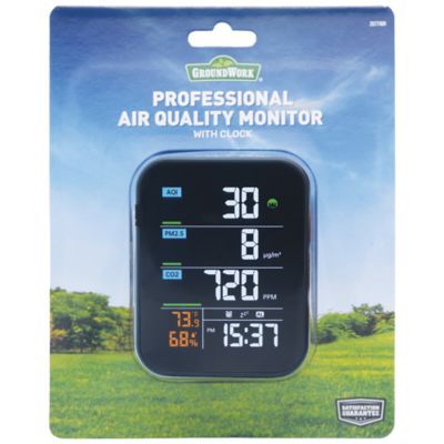 Image showing 5 th GroundWork Professional Indoor Air Quality Monitor with Clock
