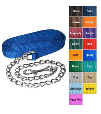 Jacks Inc. Lead Shank with 20 in. Chrome Plated Chain Red