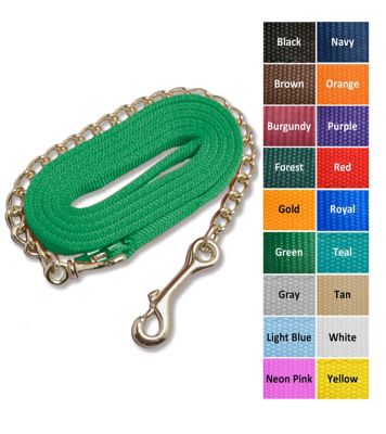 Jacks Inc. Lead Shank with 24 in. Brass Plated Chain Black