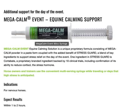 Image showing  Mega Calm Equine Calming Support 80 CC