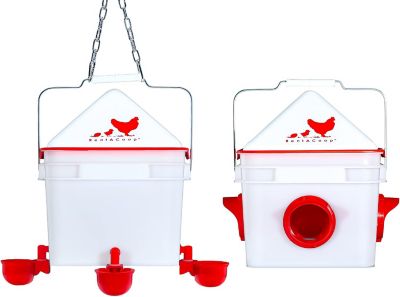 RentACoop 10 lb. Chick2Chicken Chicken Feeder and 2 gal. Waterer Set