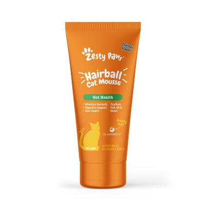 Zesty Paws Hairball Mousse Cat Supplement, Chicken Flavor