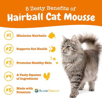 Image showing  Hairball Mousse Cat Supplement, Chicken Flavor