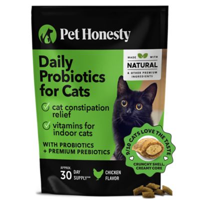 Pet Honesty Probiotics Gut + Immune Health Supplement for Cats, Chicken Flavor, 3.7 oz. Pouch